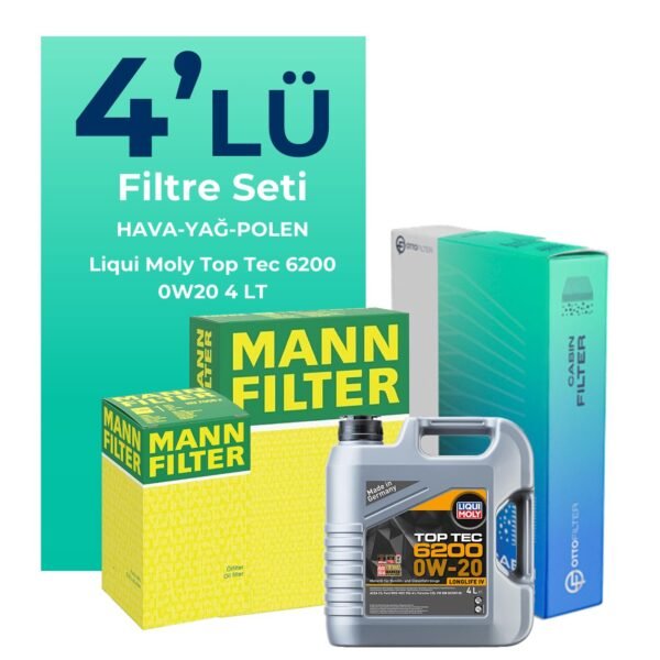MANN Skoda Scala 1.0 TSi Filtre Bakım Seti Liqui Moly Motor Yağlı (2020-2023) 4 Lü