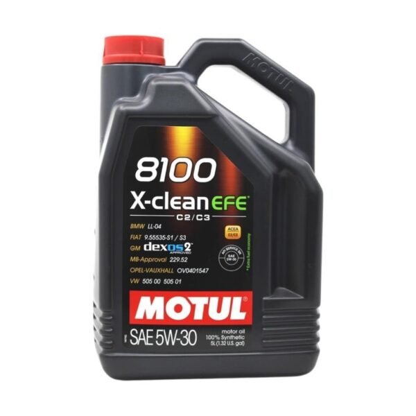 Motul 8100 X-Clean EFE 5W30 5 Litre Tam Sentetik Motor Yağı 2025 Üretim