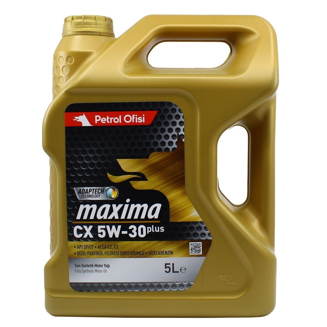 petrol-ofisi-maxima-cx-5w30-plus-5lt Petrol Ofisi Maxima CX 5W30 5 Lt Tam Sentetik Partiküllü Motor Yağı - Görsel 1